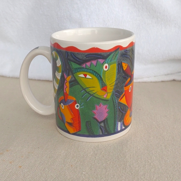 Renee Flower Cat Mug - Picture 3 of 7